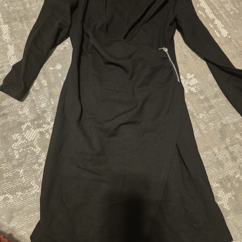 French Connection Black Long Sleeve Dress